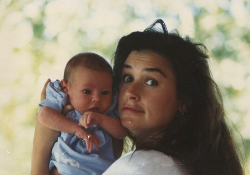 Rumer Willis as a baby with mom Demi Moore