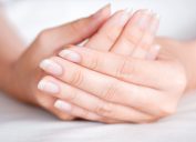 Woman's hands healthy fingernails