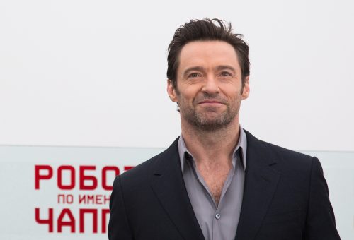 Hugh Jackman at a photocall for "Chappie" in Moscow in 2015