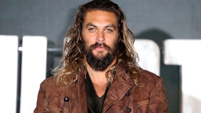 Jason Momoa at a "Justice League" photocall in London in 2017