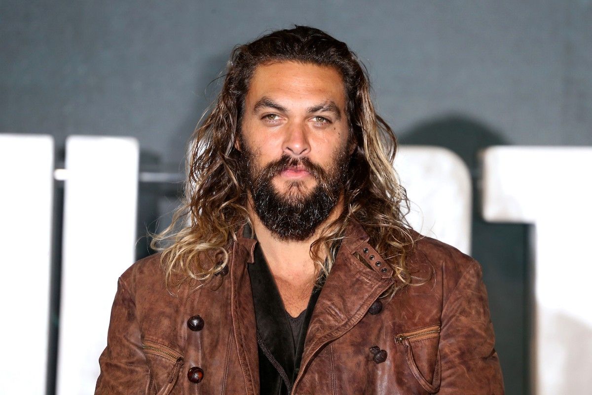 Jason Momoa at a "Justice League" photocall in London in 2017