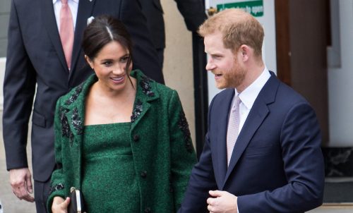 Meghan Markle and Prince Harry leaving Canada House in London in 2019