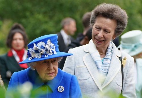 Queen Elizabeth and Princess Anne visiting The Childrens Wood Project in Glasgow, Scotland in June 2021