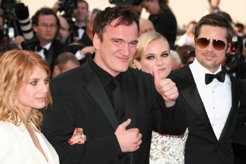 Melanie Laurent, Quentin Tarantino, Diane Kruger, and Brad Pitt at the Cannes Film Festival in 2009