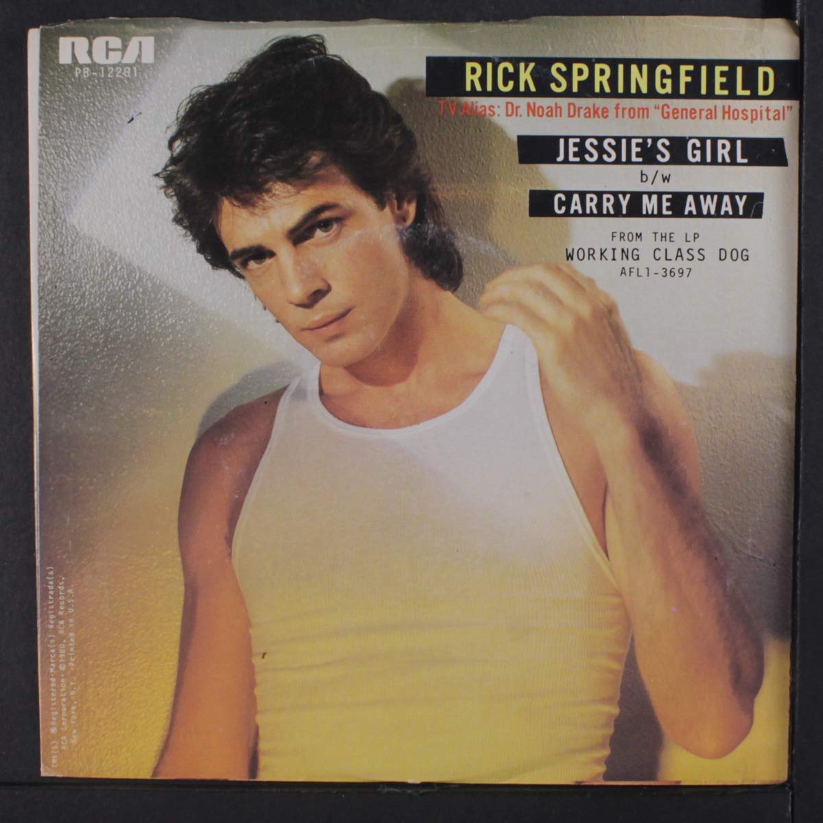Rick Springfield "Jessie's Girl" single cover