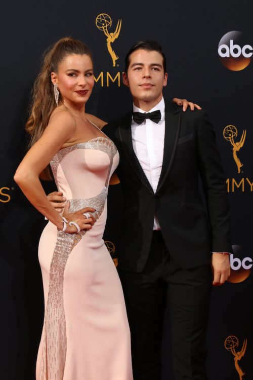 Sofía Vergara and Manolo Gonzalez Vergara at the 2016 Emmy Awards
