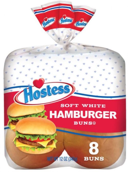 Hostess soft white hamburger buns