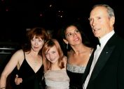 Frances Fisher, Clint Eastwood, Dina Eastwood, and Francesca Eastwood