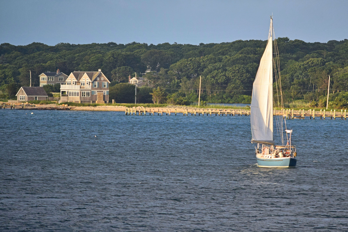 Sailboat on Vineyard Haven Harbor Martha's Vineyard Massachusetts