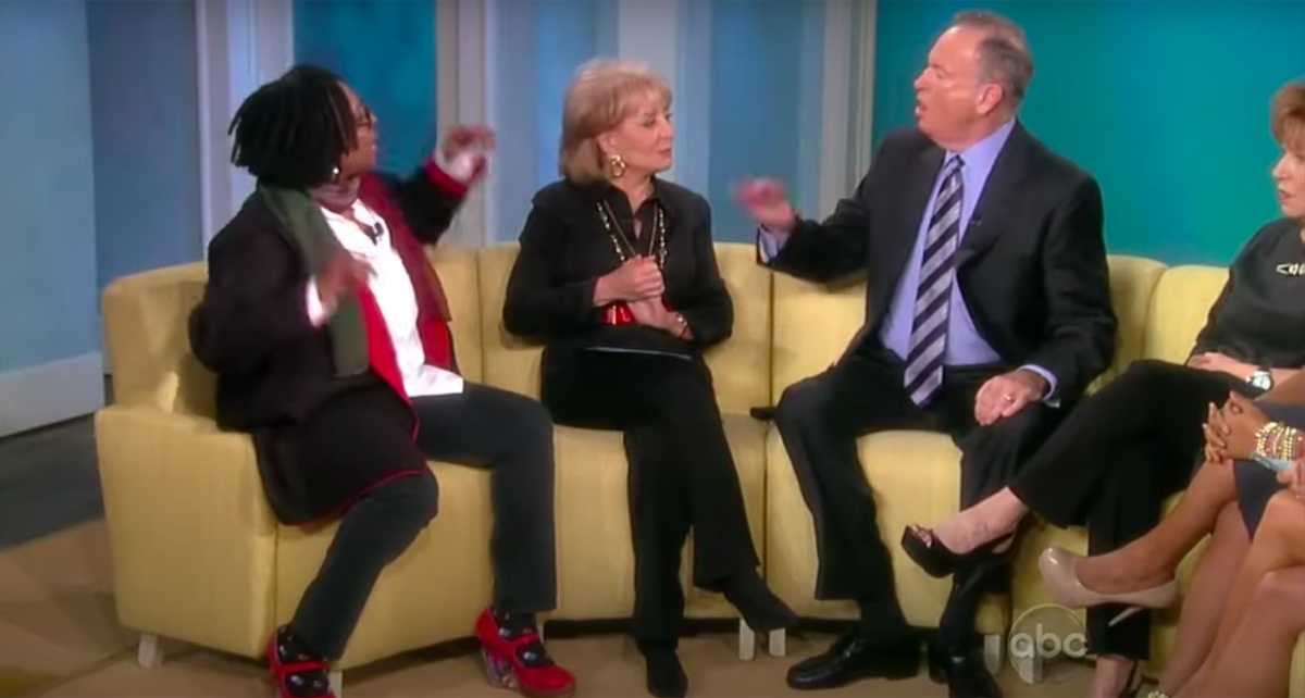 Whoopi Goldberg, Barbara Walters, and Bill O'Reilly on The View