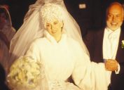 Céline Dion and Réne Angélil at their December 1994 wedding