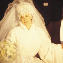 Céline Dion and Réne Angélil at their December 1994 wedding