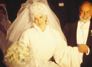 Céline Dion and Réne Angélil at their December 1994 wedding