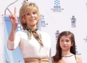 Jane Fonda and granddaughter Viva Vadim at her hand and footprint ceremony at the TCL Chinese Theatre in April 2013