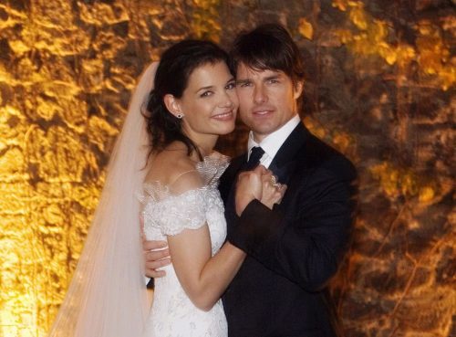 Katie Holmes and Tom Cruise at the wedding in November 2006