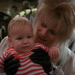 Toby Froud and David Bowie in "Labyrinth"