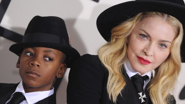 David Banda and Madonna at the 2014 Grammys