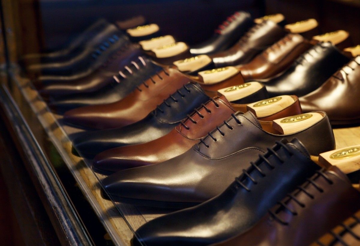 Row of men's shoes