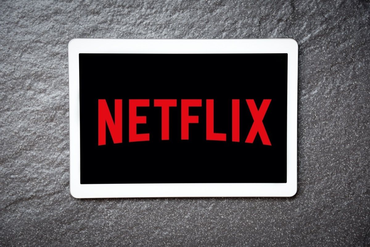 Netflix logo on tablet