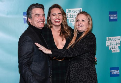 Peter Gallagher, Kathryn Gallagher, and Paula Harwood at the after party for the opening night of "Jagged Little Pill" in December 2019