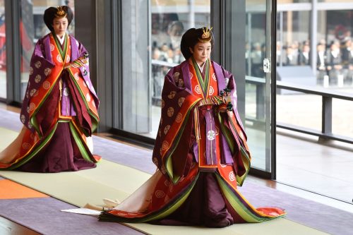 Princess Mako at the enthronement ceremony of Emperor Naruhito in October 2019