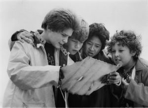 Corey Feldman, Sean Astin, Ke Huy Quan and Jeff Cohen in The Goonies