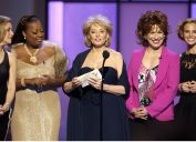 Meredith Vieira, Star Jones, Barbara Walters, Joy Behar and Elisabeth Hasselbeck presenting at the Daytime Emmys
