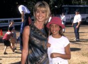 Singer Olivia Newton-John and daughter Chloe Lattanzi attend the Seventh Annual Environmental Media Awards on November 2, 1997 at the Will Rogers State Park in Pacific Palisades, California.