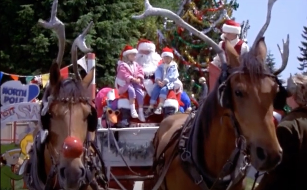 The Olsen twins in a horse and carriage in "To Grandmother's House We Go"