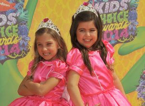 LOS ANGELES, CA - MARCH 29, 2014: Sophia Grace & Rosie at Nickelodeon's 27th Annual Kids' Choice Awards at the Galen Centre, Los Angeles.