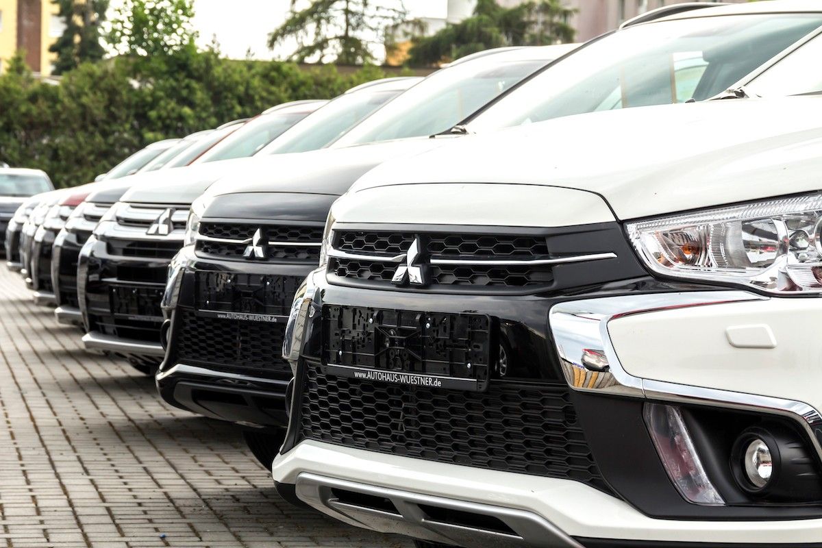 Mitsubishi vehicles at dealership