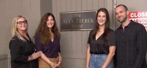 The Alex Trebek Stage dedication with his family