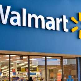 Toronto, Canada, 2020. Walmart storefront. Walmart Inc. is American retail corporation operates hypermarkets, discount department and grocery stores. Fortune 500 company, also largest employer in USA