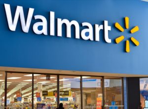 Toronto, Canada, 2020. Walmart storefront. Walmart Inc. is American retail corporation operates hypermarkets, discount department and grocery stores. Fortune 500 company, also largest employer in USA