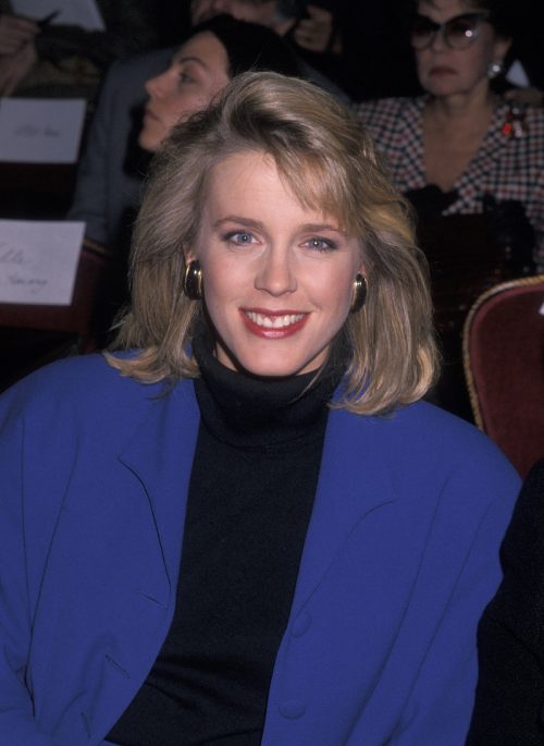 Deborah Norville at the Oscar de la Renta-Carolyn Roehm 1991 Spring Fashion Show in October 1990