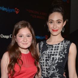 Emma Kenney and Emmy Rossum at a screening of "August: Osage County" in 2013