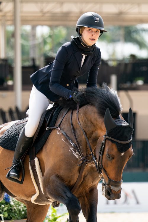 Eve Jobs during the $37,000 FEI CSI 1.50m Douglas Elliman at the Winter Equestrian Festival on March 18, 2021