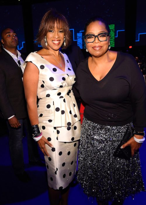 Gayle King and Oprah Winfrey at The Robin Hood Foundations' 2016 Benefit