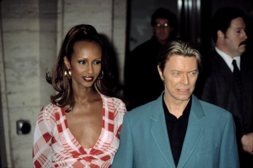 Iman and David Bowie at the Film Society of Lincoln Center honors for Susan Sarandon in May 2003