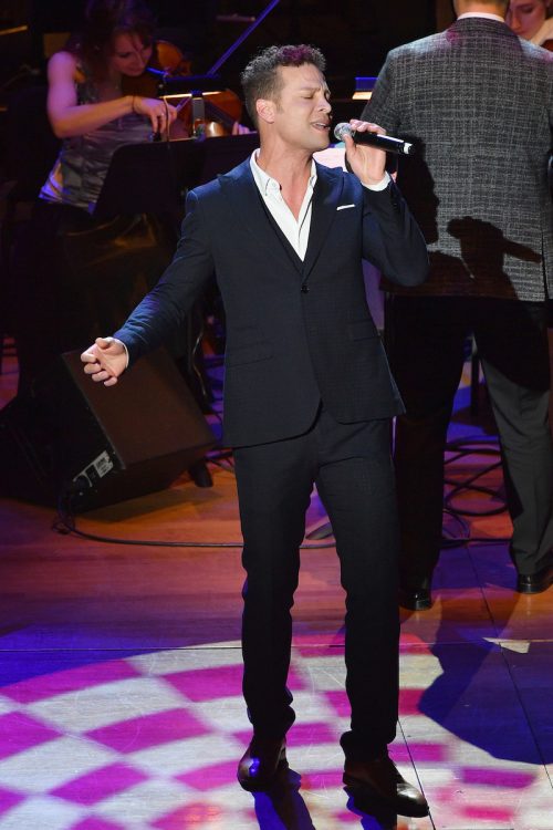 Justin Guarini performing at the Winter Gala at Lincoln Center in February 2018