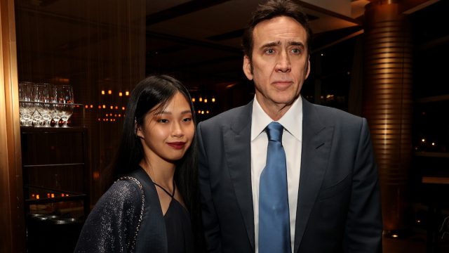 Riko Shibata and Nicolas Cage at the after party for the premiere of "Pig" in July 2021