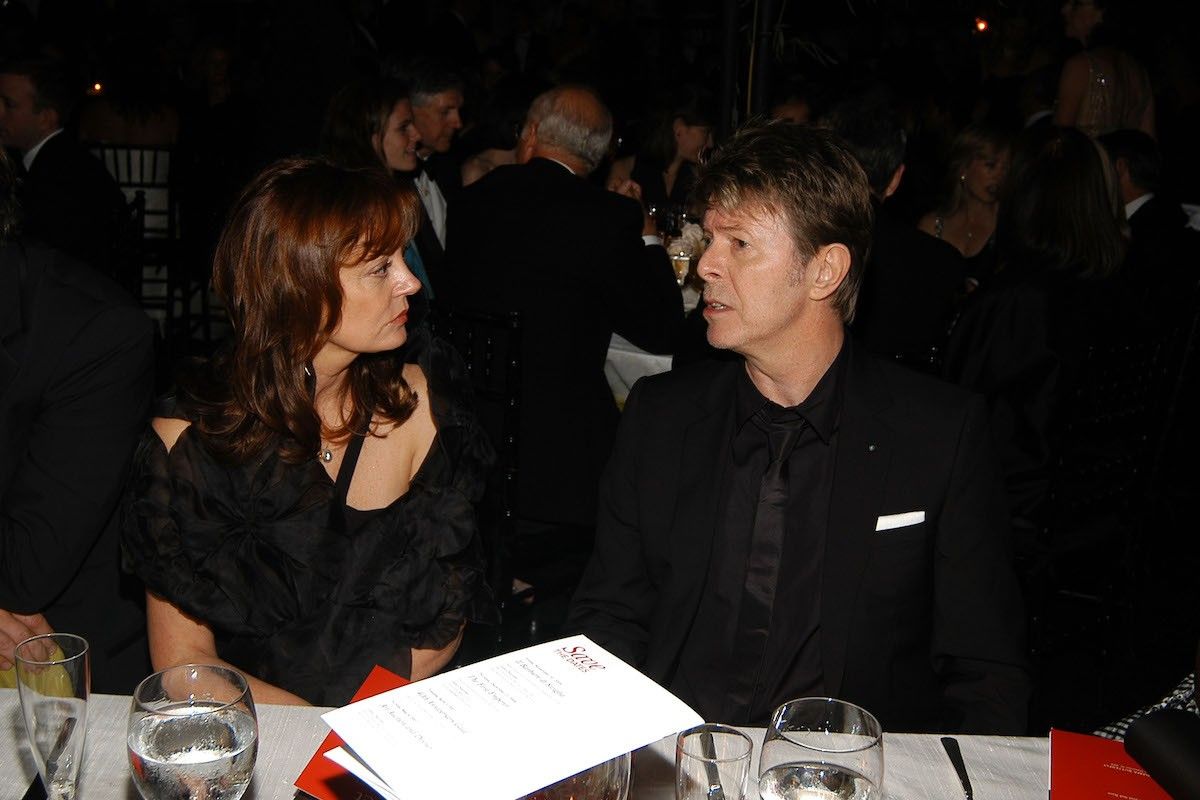 Susan Sarandon and David Bowie at the Metropolitan Opera Opening Night Dinner in September 2006