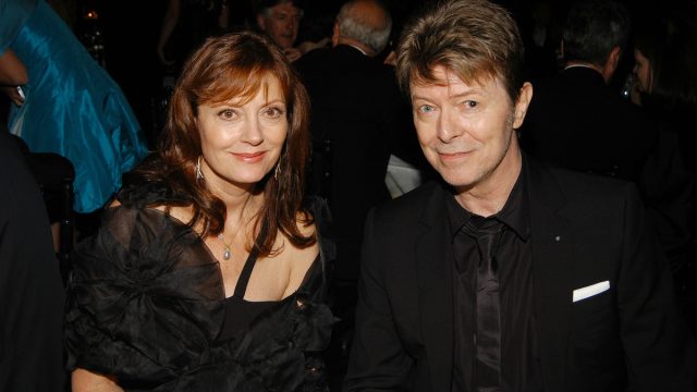 Susan Sarandon and David Bowie at the Metropolitan Opera Opening Night Dinner in September 2006