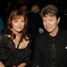 Susan Sarandon and David Bowie at the Metropolitan Opera Opening Night Dinner in September 2006