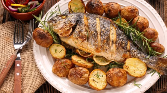Grilled with with roasted potatoes