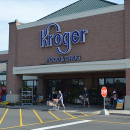 exterior of a kroger supermarket during daylight hours
