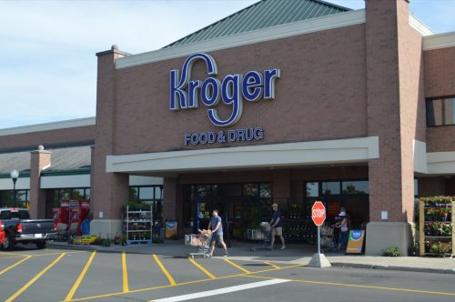 exterior of a kroger supermarket during daylight hours
