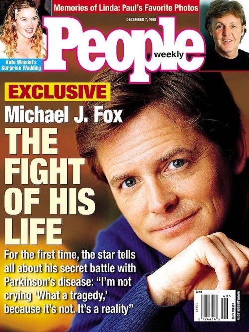 Michael J. Fox on the cover of "People" in December 1998