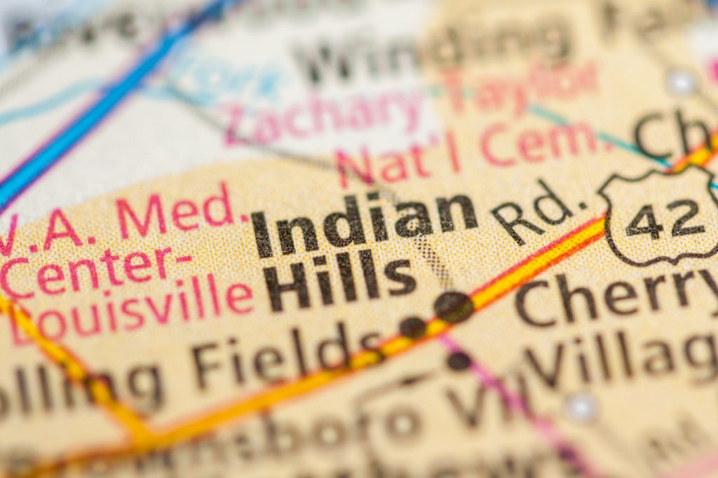 Indian Hills, Kentucky on a map