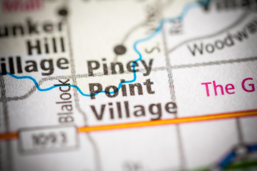 Piney Point Village, Texas on a map